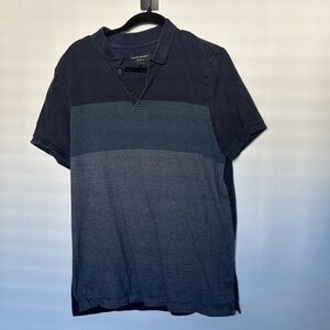 Banana Republic Blue Color-Block Polo Shirt